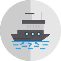 ijsbreker schip in actie vector icoon ontwerp