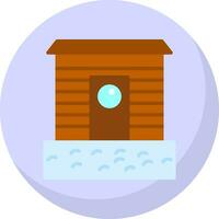 ijs visvangst hut vector icoon ontwerp
