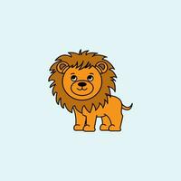 tekenfilm leeuw icoon illustratie sjabloon voor veel doel. tekening les voor kinderen. vector illustratie