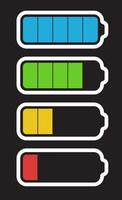 batterijpictogram geïsoleerd op wit. vector illustratie