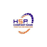 hsp brief logo creatief ontwerp met vector grafisch, hsp gemakkelijk en modern logo. hsp luxueus alfabet ontwerp