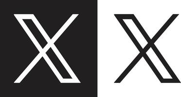 nieuw twitter logo X 2023 twitter X logo vector