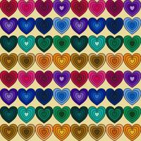 naadloos patroon multi gekleurde hart vector