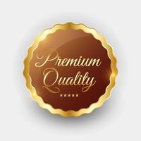 premium kwaliteit gouden label teken. vector illustratie