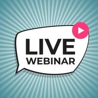 live webinar teken pictogram vectorillustratie vector