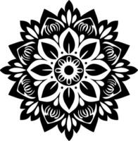 mandala, minimalistische en gemakkelijk silhouet - vector illustratie