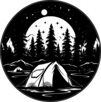 camping - minimalistische en vlak logo - vector illustratie