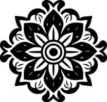 mandala, minimalistische en gemakkelijk silhouet - vector illustratie