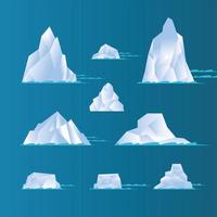 witte ijsbergen decorontwerp vector