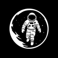 astronaut, minimalistische en gemakkelijk silhouet - vector illustratie