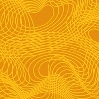 pasta achtergrond, spaghetti abstract meetkundig patroon. macaroni geel poster. golvend patroon. vector