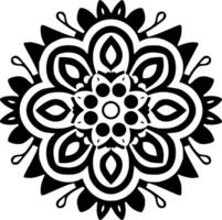 mandala - minimalistische en vlak logo - vector illustratie