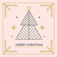 Minimalistische Merry Christmas Card Vector
