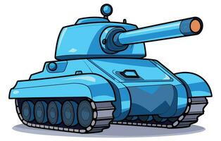 illustratie van schattig oorlog tank, leger vervoer verzameling van vector tanks.