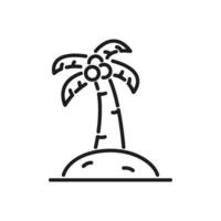 kokosnoot boom icoon vector in lijn stijl