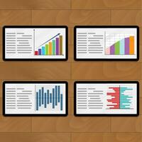 flowchart en diagram, vector analytics informatie illustratie