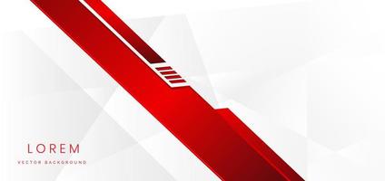sjabloon corporate banner concept rood en wit contrast achtergrond. vector