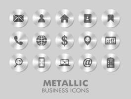 metalen circulaire bedrijf icoon reeks vector illustratie
