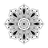 decoratief bloemen monochroom mandala etniciteit artistiek icoon vector