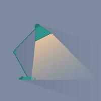 tafel lamp icoon met straal van licht, vlak ontwerp stijl. bureau lamp modern vector illustratie