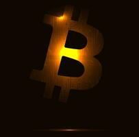 gouden bitcoin vector teken