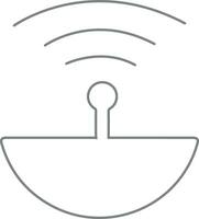 satelliet schotel icoon over- wit achtergrond. omroep pictogram vector illustratie