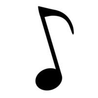 muziek- Notitie icoon geïsoleerd over- wit achtergrond. musical vector icoon voor websites, musical apps en decoratie doeleinden