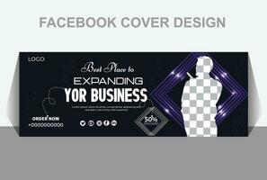 bedrijf facebook Hoes ontwerp achtergrond blauw vector