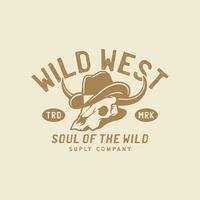 wild west western cowboy vector logo