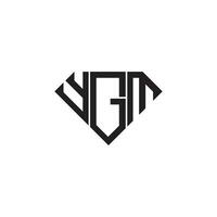 ygm diamant vorm logo ontwerp vector