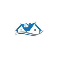 echt landgoed huis logo ontwerp vector