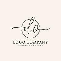 eerste Doen vrouwelijk logo collecties sjabloon. handschrift logo van eerste handtekening, bruiloft, mode, juwelen, boetiek, bloemen en botanisch met creatief sjabloon voor ieder bedrijf of bedrijf. vector