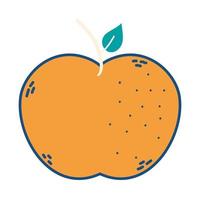 oranje vers fruit gezond icoon vector