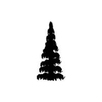 pijnboom boom logo, groen fabriek vector, boom silhouet ontwerp, icoon, illustratie, sjabloon vector