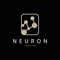 neuron logo, CEL dna netwerk vector, en deeltje technologie, gemakkelijk illustratie sjabloon ontwerp vector