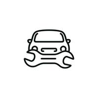auto onderhoud lijn icoon geïsoleerd Aan wit achtergrond vector