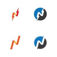 n brief logo sjabloon vector pictogram illustratie ontwerp