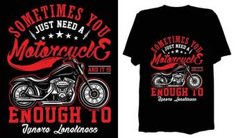 motorfiets t-shirt ontwerp sjabloon, fiets minnaar t overhemd met wijnoogst en typografie stijl vector