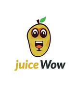 minimaal schattig mango mascotte logo ontwerp - minimaal schattig mango karakter logo ontwerp - vector