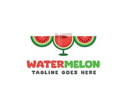 vers watermeloen sap logo - watermeloen drinken - watermeloen op te slaan vector - sap logo - water meloen sap vector - minimaal watermeloen logo - - zomer vectoren