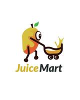 minimaal schattig mango mascotte logo ontwerp - minimaal schattig mango karakter logo ontwerp vector