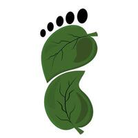 ecologisch voetafdruk type logo Aan wit achtergrond vector