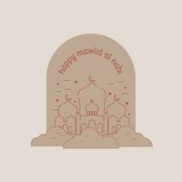 mawlid al-nabi Mohammed ontwerp sjabloon vector