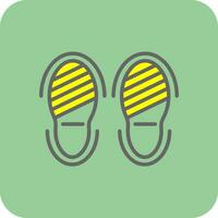 besneeuwd voetafdrukken vector icoon ontwerp