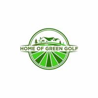 cirkel embleem logo voor thuis golf groen vector