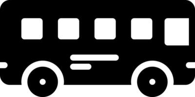 solide icoon voor bus vector