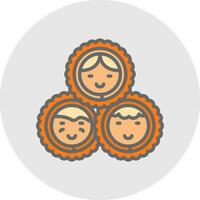 Eskimo familie vector icoon ontwerp