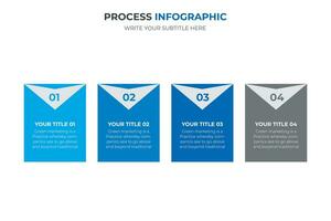 tijdlijn infographic met modern presentatie sjabloon met 4 stap voor bedrijf werkwijze. vector
