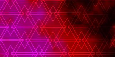 donkerpaars roze vectorsjabloon met kristallen driehoeken vector