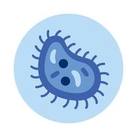 blauw virus pictogram vector ontwerp